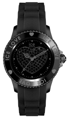 Ice - Watch Ice - Love Polyamide & Silicone Womens Black Heart Watch LO.BK.B.S.11 - Watches & Beyond