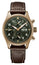 IWC Pilot's Spitfire Automatic Chronograph Bronze Green Dial Brown Leather Strap Day/Date Mens Watch IW387902 - WAB - Shipping Dept.