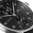 IWC Portugieser Automatic Chronograph Stainless Steel Black Dial Black Leather Strap Mens Watch IW371609 - WAB - Shipping Dept.