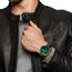 IWC Portugieser Automatic Chronograph Stainless Steel Green Dial Black Leather Strap Mens Watch IW371615 - WAB - Shipping Dept.