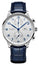 IWC Portugieser Automatic Chronograph Stainless Steel Silver - Tone Dial Blue Leather Strap Mens Watch IW371605 - WAB - Shipping Dept.