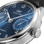 IWC Portugieser Automatic Stainless Steel Blue Dial Black Leather Strap Date Mens Watch IW500710 - WAB - Shipping Dept.