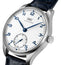 IWC Portugieser Automatic Stainless Steel Silver - Tone Dial Blue Leather Strap Mens Watch IW358304 - WAB - Shipping Dept.