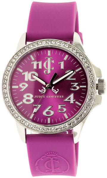 Juicy Couture Jetsetter Steel Analog Purple Dial Crystal Embedded Bezel Women's Watch 1900967 - WAB - Shipping Dept.