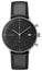 Junghans Max Bill Chronoscope Automatic Chronograph Stainless Steel Black Dial Black Leather Strap Date Mens Watch 27/4601.02 - Watches & Beyond