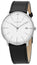 Junghans Max Bill Stainless Steel Silver Dial Date Black Leather Strap Quartz Mens Watch 41/4817.04 - Watches & Beyond