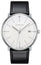 Junghans Max Bill Stainless Steel Silver Dial Date Black Leather Strap Quartz Mens Watch 41/4817.04 - Watches & Beyond