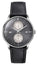 Junghans Meister Agenda Automatic Stainless Steel Gray Dial Black Leather Strap Day/Date/Week Power Reserve Mens Watch 27/4567.01 - Watches & Beyond