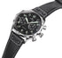 Junghans Pilot Chronoscope Automatic Chronograph Stainless Steel Black Dial Black Leather Strap Mens Watch 27/3590.00 - Watches & Beyond