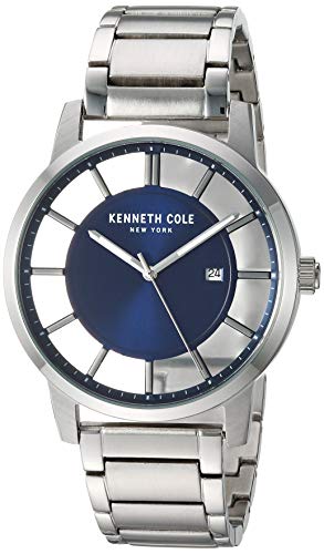 Kenneth Cole New York Men's TRANSPARENCY Quartz Stainless - Steel Strap, Silver, 20.8 Casual Watch (Model: KC50560002) - WAB - Shipping Dept.