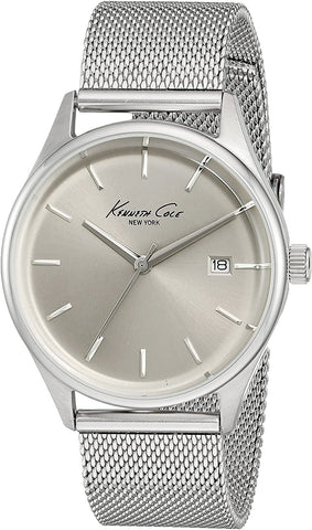 Kenneth Cole New York Silver Dial Date Stainless Steel Mesh Women's Watch 10029399 - WAB - Shipping Dept.