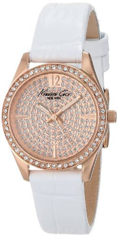 Kenneth Cole New York Women's Quartz Stainless Steel Case Leather Strap White,(Model:KC2844) - WAB - Shipping Dept.