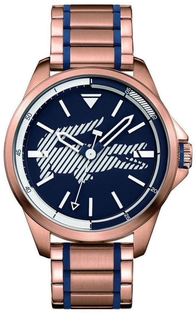 Lacoste Capbreton Rose Gold Stainless Steel Blue Dial Mens Watch 20109