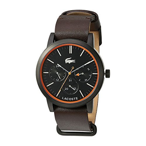 Lacoste Women's Metro Quartz Watch with Leather Calfskin Strap, Brown, 22 (Model: 2010877) - WAB - Shipping Dept.