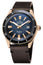 Limited Edition Edox Skydiver Automatic Bronze Blue Dial Brown Leather Interchangeable Black Leather Strap Date Divers Mens Watch 80126 - BRN - BUIDR - Watches & Beyond