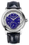 Limited Edition Frederique Constant Classic Worldtimer Manufacture Automatic Stainless Steel Blue Dial Blue Leather Strap Date Mens Watch FC-718LA4H6 - Watches & Beyond