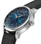 Limited Edition Frederique Constant Classic Worldtimer Manufacture x Watch Angels Automatic Stainless Steel Blue Dial Black Leather Strap Mens Watch FC-718N4H6 - Watches & Beyond