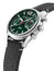 Limited Edition Frederique Constant Classics Vintage Rally Healey Automatic Chronograph Stainless Steel Green Dial Black Leather Strap Mens Watch FC - 397HDGR5B6 - WAB - Shipping Dept.