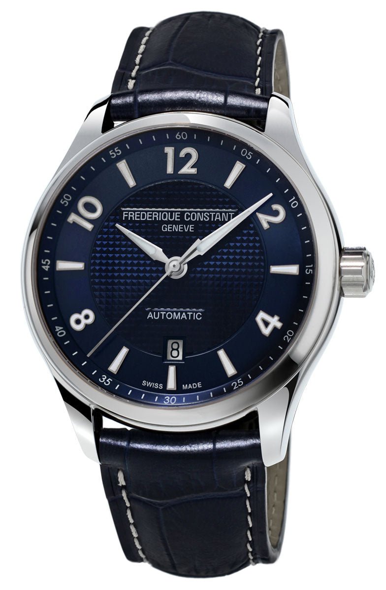 Limited Edition Frederique Constant Runabout Automatic Blue Dial Blue Leather Strap Mens Watch FC - 303RMN5B6 - WAB - Shipping Dept.