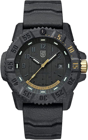 Limited Edition Luminox Master Carbon SEAL CARBONOX+ Black Dial Black Rubber Interchangeable NATO Strap Date Divers Quartz Mens Watch XS.3805.NOLB.SET - WAB - Shipping Dept.