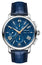 Limited Edition Montblanc Star Legacy Automatic Chronograph Stainless Steel Blue Dial Blue Leather Strap Day/Date Mens Watch 130973 - Watches & Beyond