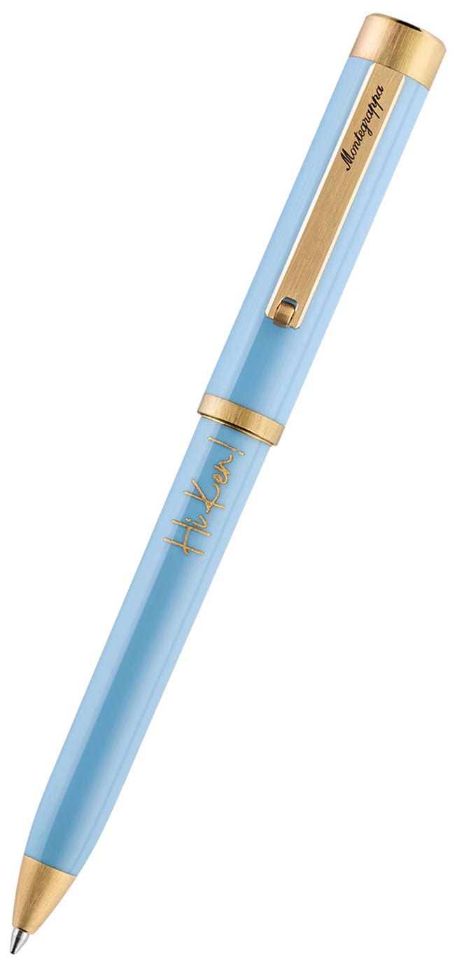 Limited Edition Montegrappa Ken The Movie Icon Blue/Yellow Gold Ballpoint Pen ISZEBBAB_2 - WAB - Shipping Dept.