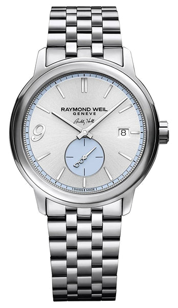Limited Edition Raymond Weil Maestro "Buddy Holly" Automatic Stainless Steel Silver Dial Date Mens Watch 2238 - ST - BUDH1 - Watches & Beyond