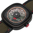 Limited Edition SEVENFRIDAY T - Series Green Tiger Automatic Black PVD Green Skeleton Dial Black/Green Leather Strap Mens Watch T3/04 - Watches & Beyond