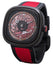 Limited Edition SEVENFRIDAY T - Series Red Tiger Automatic Black PVD Red Skeleton Dial Black/Red Leather Strap Mens Watch T3/05 - Watches & Beyond