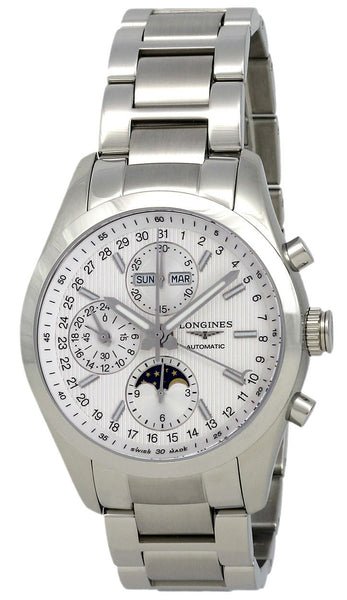 Longines Conquest Classic Automatic Chronograph Moonphase Mens Watch Calendar L2.798.4.72.6 - WAB - Shipping Dept.