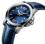 Longines Conquest Stainless Steel Blue Dial Blue Leather Strap Date Divers Quartz Mens Watch L3.759.4.96.0 - Watches & Beyond