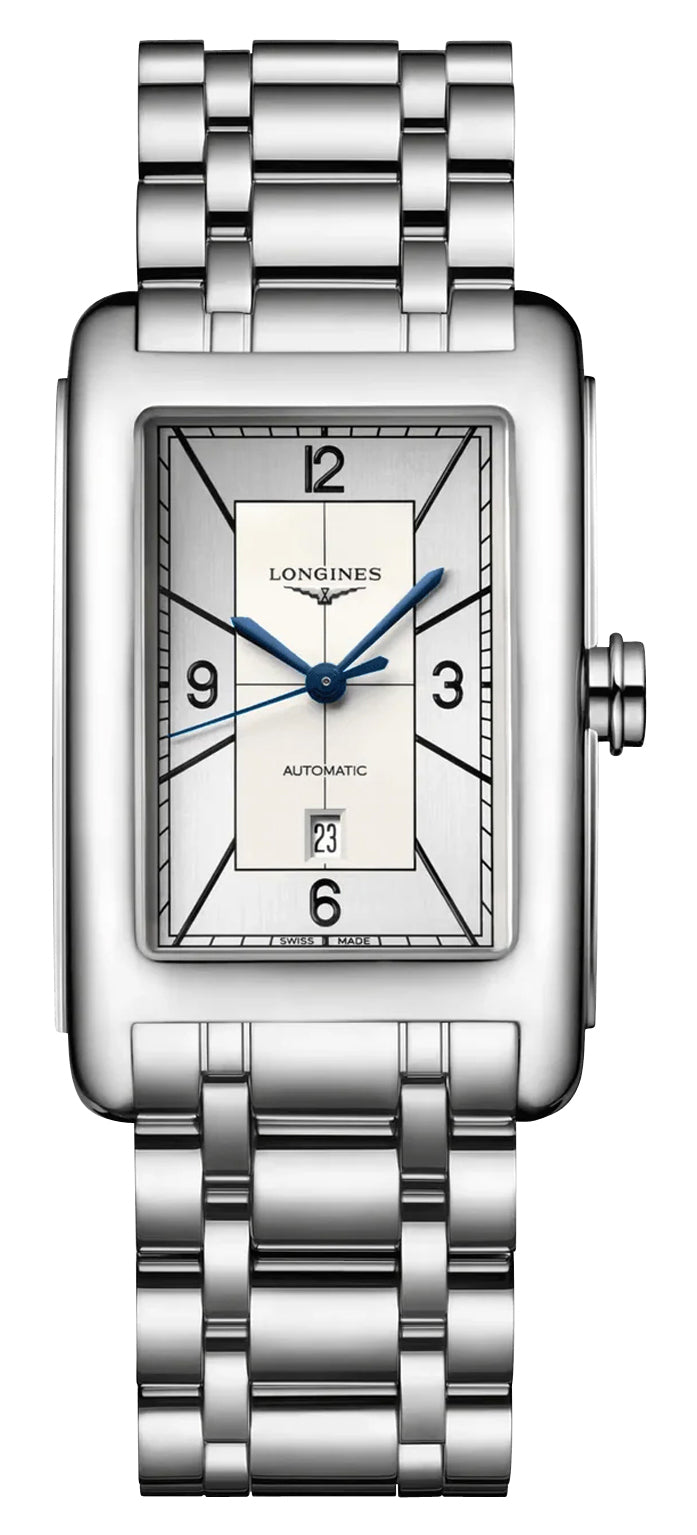 Longines DolceVita Automatic Stainless Steel Silver Dial Date Unisex Watch L5.757.4.73.6 - Watches & Beyond