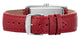 Longines DolceVita Monochrome Stainless Steel Red Dial Red Leather Strap Quartz Womens Watch L5.512.4.91.2 - Watches & Beyond