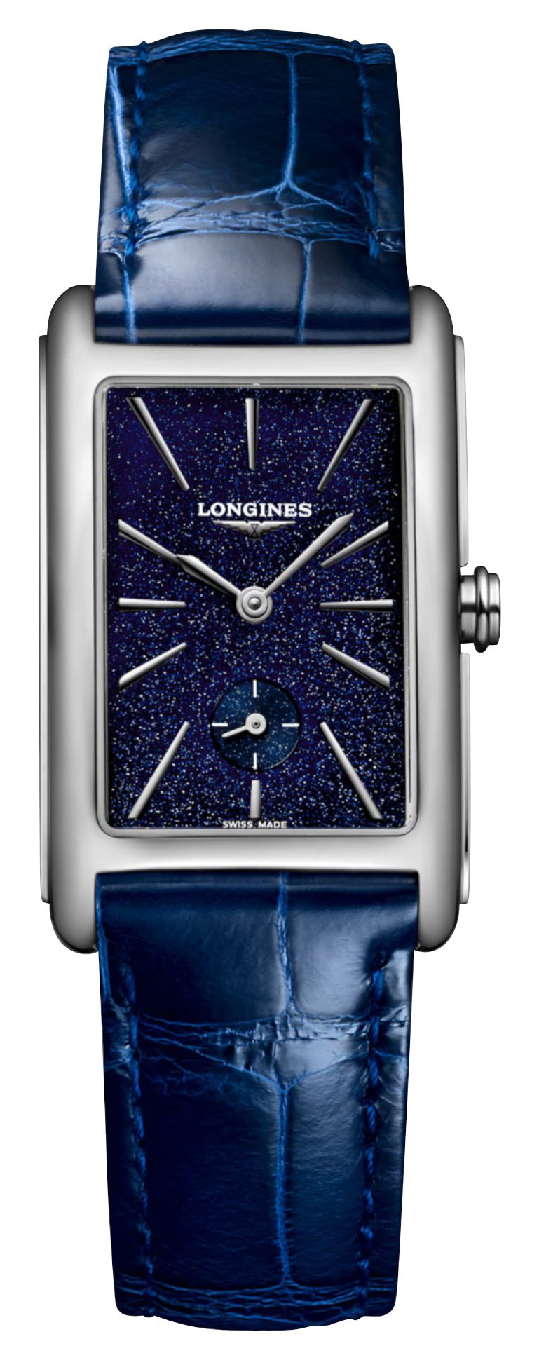 Longines DolceVita Stainless Steel Blue Dial Blue Leather Strap Quartz Womens Watch L5.512.4.93.2 - Watches & Beyond