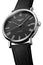 Longines Elegant Automatic Stainless Steel Dark Gray Dial Black Leather Strap Date Mens Watch L4.911.4.71.2 - Watches & Beyond