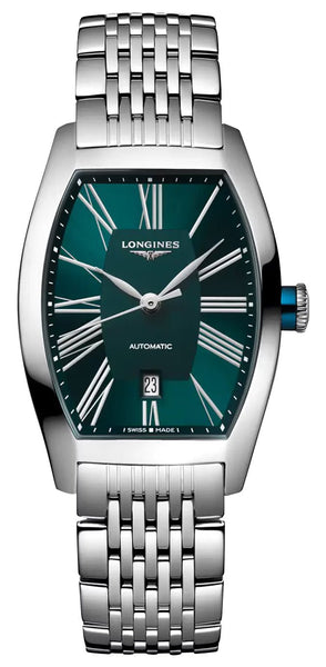 Longines Evidenza Automatic Stainless Steel Green Dial Date Womens Watch L2.142.4.60.6 - Watches & Beyond