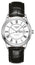 Longines Flagship Automatic Stainless Steel White Dial Black Leather Strap Day/Date Mens Watch L4.899.4.21.2 - WAB - Shipping Dept.