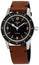 Longines Heritage Skin Diver Automatic Stainless Steel Black Dial Brown Leather Strap Mens Watch L2.822.4.56.2 - WAB - Shipping Dept.