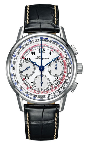 Longines Heritage Tachymeter Chronograph Automatic Steel Mens Strap Watch Date L2.781.4.13.2 - WAB - Shipping Dept.