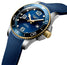 Longines HydroConquest Automatic Stainless Steel & Yellow Gold PVD Blue Dial Blue Rubber Strap Date Divers Mens Watch L3.782.3.96.9 - Watches & Beyond