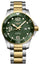 Longines HydroConquest Automatic Stainless Steel & Yellow Gold PVD Green Dial Date Divers Mens Watch L3.782.3.06.7 - Watches & Beyond