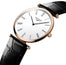 Longines La Grand Classique Rose Gold PVD White Dial Black Leather Strap Quartz Womens Watch L4.709.1.21.2 - WAB - Shipping Dept.