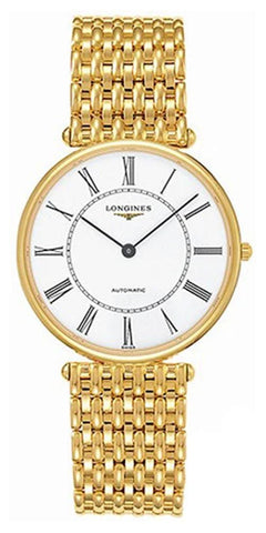 Longines La Grande Classique 18K Yellow Gold Automatic White Dial Unisex Watch L4.738.6.11.6 - Watches & Beyond