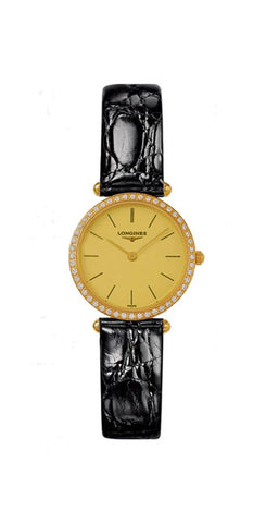 Longines La Grande Classique Agassiz 18kt Gold & Diamond Womens Strap Watch L4.191.7.32.2 - WAB - Shipping Dept.