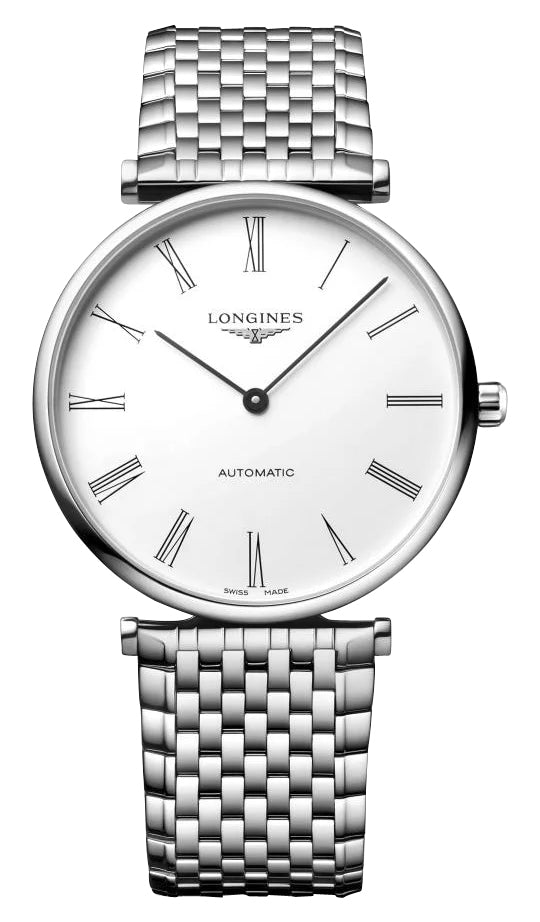 Longines La Grande Classique Automatic Stainless Steel White Dial Mens Watch L4.918.4.11.6 - Watches & Beyond
