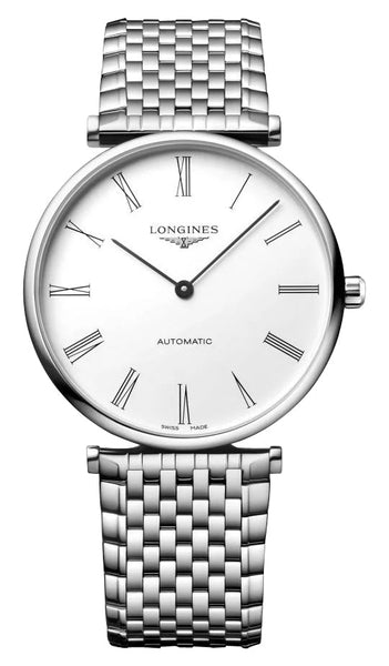 Longines La Grande Classique Automatic Stainless Steel White Dial Mens Watch L4.918.4.11.6 - Watches & Beyond