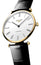 Longines La Grande Classique Automatic Yellow Gold PVD White Dial Black Leather Strap Mens Watch L4.918.2.11.2 - Watches & Beyond