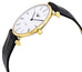 Longines La Grande Classique Automatic Yellow Gold PVD White Dial Black Leather Strap Unisex Watch L4.908.2.11.2 - Watches & Beyond