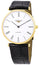 Longines La Grande Classique Automatic Yellow Gold PVD White Dial Black Leather Strap Unisex Watch L4.908.2.11.2 - Watches & Beyond