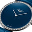 Longines La Grande Classique Monochrome Stainless Steel Blue Dial Blue Leather Strap Diamonds Quartz Womens Watch L4.523.0.90.2 - Watches & Beyond